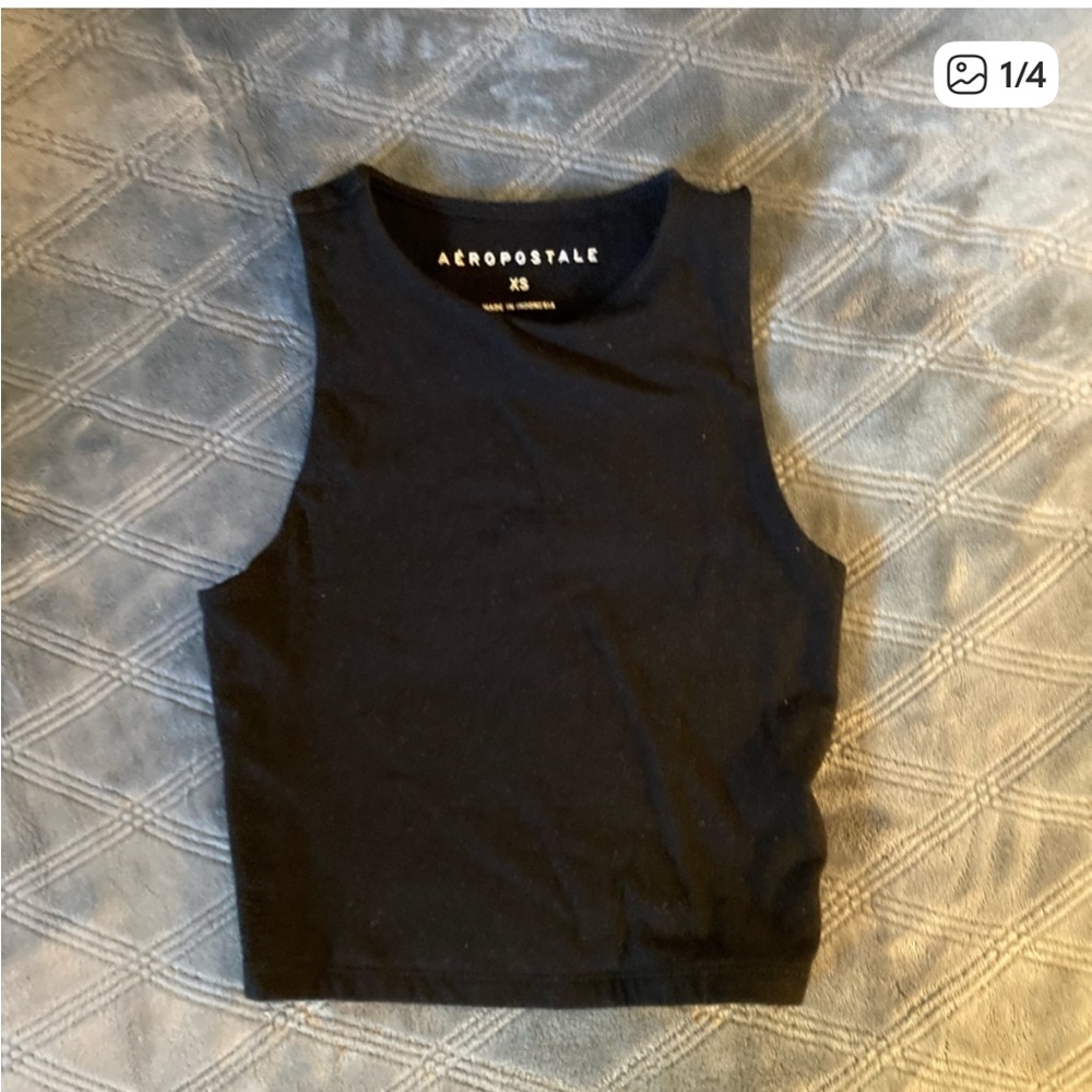 Aeropostale High-Neck Cropped Tank Top
